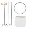 Stainless Steel Jelly Strainer Stand with Nylon Reusable Filter Bag Stable Triangular Design Kitchen Filter Holder for Nut Milk Juices Cheese Yogurt