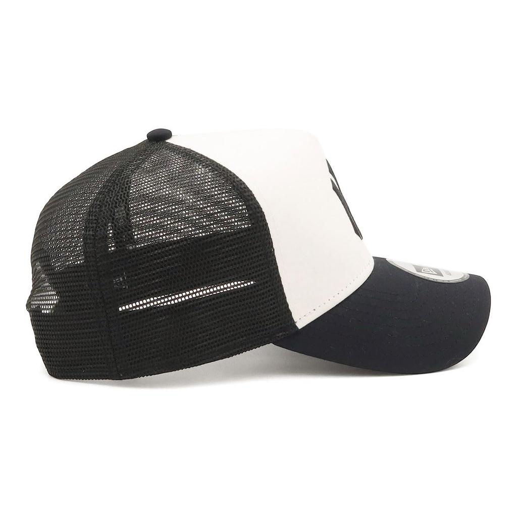 New Era Mesh MLB NY FREE SIZE 940AFTR NEYYAN TYPE OWHI BLK 261 9FORTYA-FRAME Cap, Typewriter, Off-White/Black,