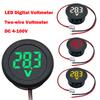 Neues DC 4-100V LED Digitalanzeige Kreisförmiges Zweidraht-Voltmeter DC Digital-Voltmeter Kopfanzeige Verpolungsschutz