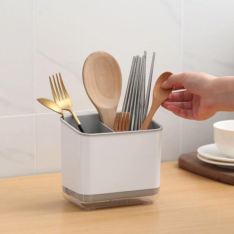 Multi-Functional Chopstick and Utensil Holder with Drainage