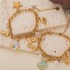 GIOIO Stainless Steel Starfish Seashell Bracelet Gold-Plated Pendant Bracelets For Women Jewelry Waterproof Trendy Jewelry Gift