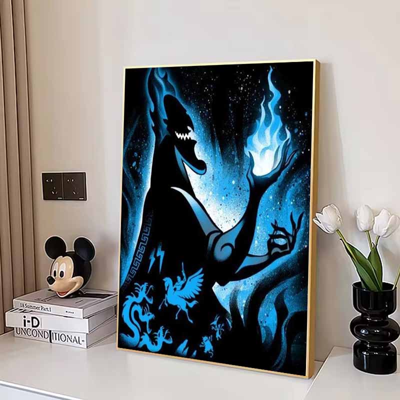 Disney Diamond Painting Hercules Hades Theme Art Illustration Cross Stitch Hanging Printed Puzzle Mosaic Embroidery Home Decor 5D DIY Art New