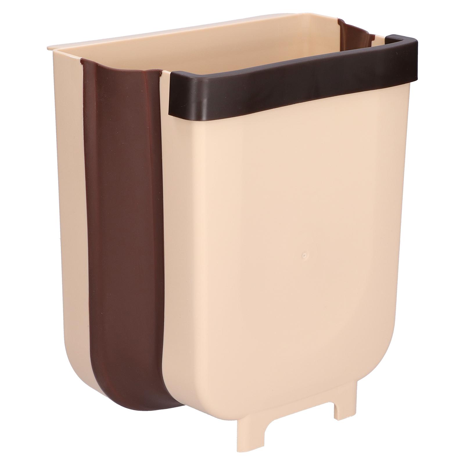 Hanging Trash Can Foldable Waterproof Multifunctional Countertop Trash Can for Home Kitchen Bathroom