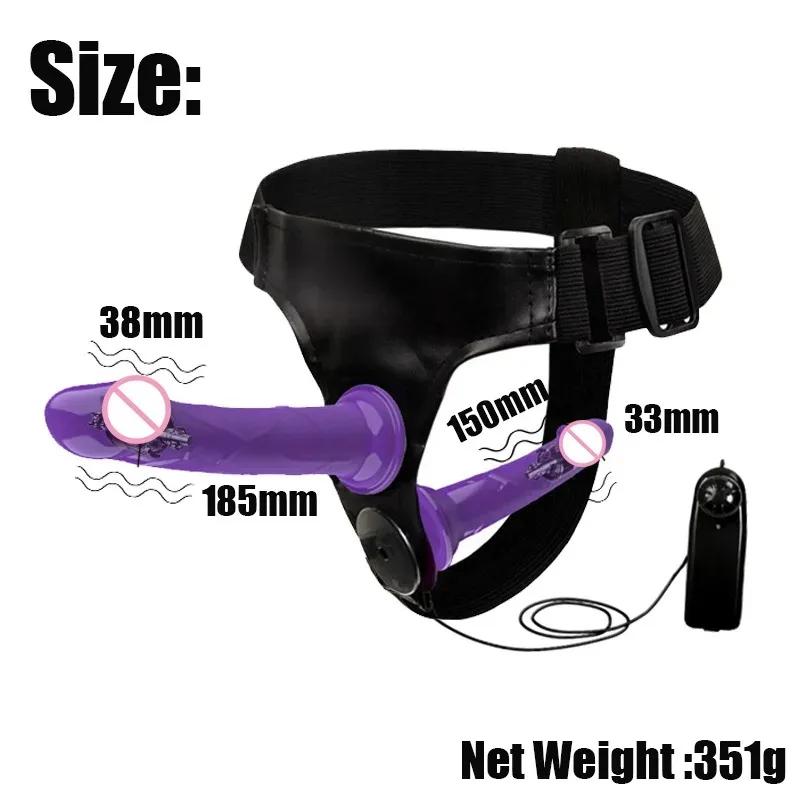 RTET Double Penis Pants Realistic Dildo Vibrator Big Dick G Spot Stimulator Vagina Massager  Adult Sex Toys for Woman Lesbian 18