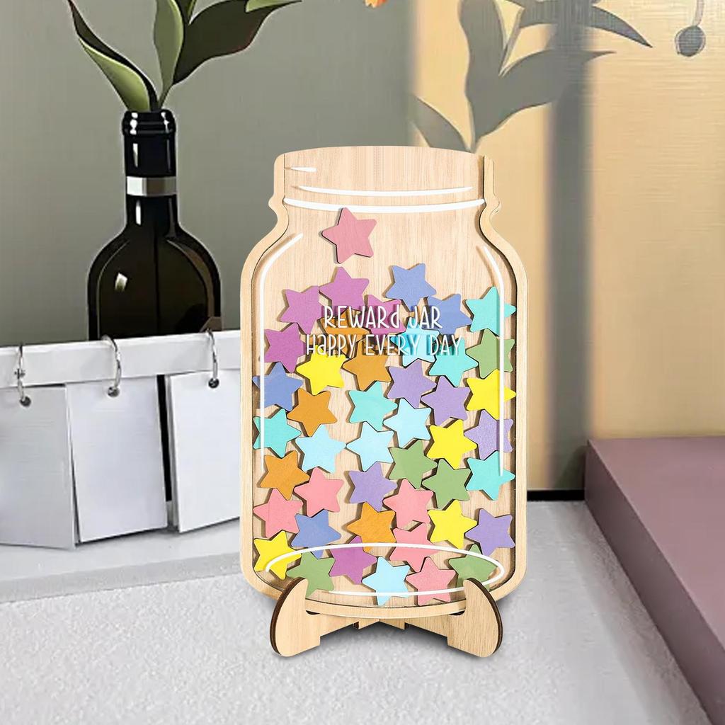 Star Reward Jar Star Behavior Incentive Jar Positive for Kids Boys Girls Students Training Management Home School Bedtime Chore