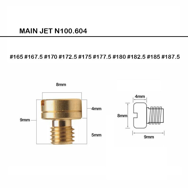 Main Jet For Mikuni Injectors # 90- # 240 For HS TM33 TM36 TM40 VM16 VM29 VM33 Carburetor HS40 HSR42 HSR45 HSR48 RS34 RS36 RS38