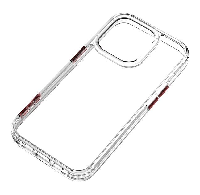 

Q.COO Crystal Series for iPhone 15 Pro Max Shockproof Case Clear PC+TPU Phone Cover Transparent