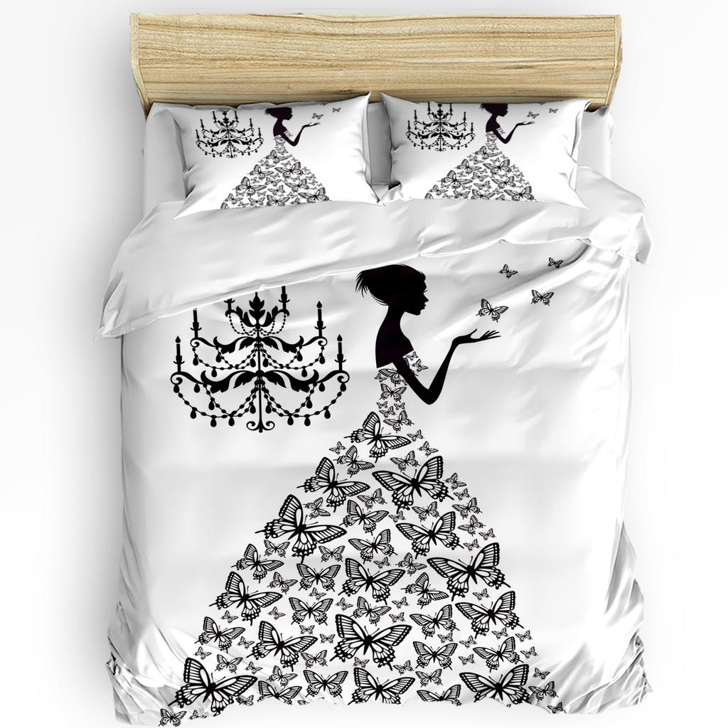 Cthulhu Monster Octopus Black And White Duvet Cover 3pcs Bedding Set Home Textile Quilt Cover Pillowcases Bedding Set No Sheet