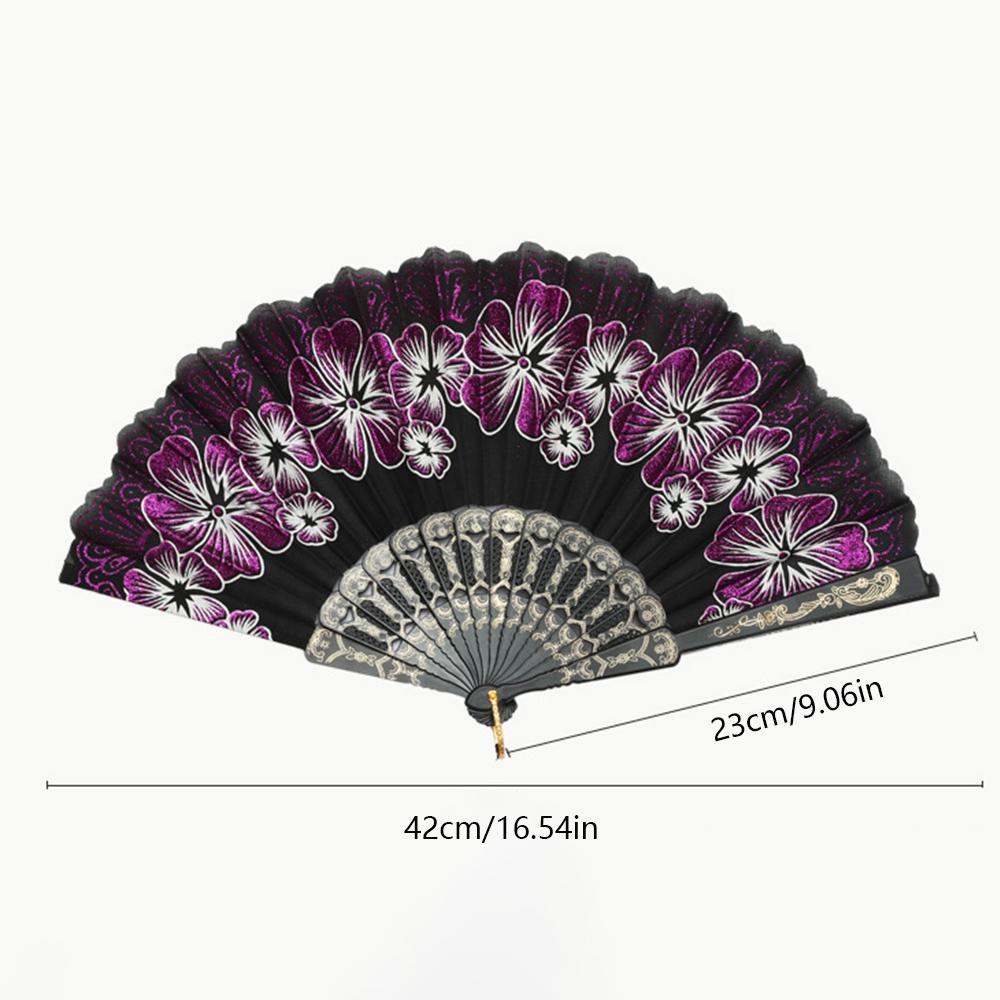 Bamboo Hand Held Fan Chinese Style Dance Fan Gifts Antique Folding Fan