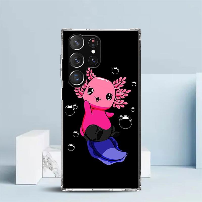 Cute Axolotl Kawaii Soft Cover for Samsung Galaxy S25 Edge S26 S24 S23 Ultra Phone Case S22 S21 Plus S20 FE Print Pattern Shell