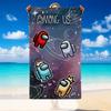 Quick Dry Beach Towel Among Us Pattern, Lightweight Absorbent Towel for Pool Beach Vacation Use