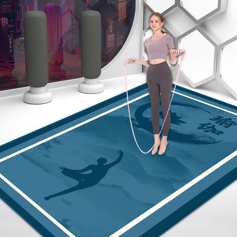Schalldämpfende, rutschfeste, stoßabsorbierende Übungsmatte für Springseilspringen, Yoga und Dance-Fitness