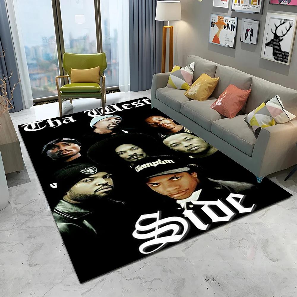 Legend Star Hip Hop Rapper Art Carpet Rug for Home Living Room Bedroom Sofa Doormat Decor,kids Play Area Rug Non-slip Floor Mat