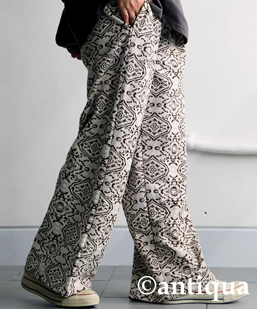 Antiqua Long Jacquard Free Size Brown Women's Pants, FY-00039, 10,