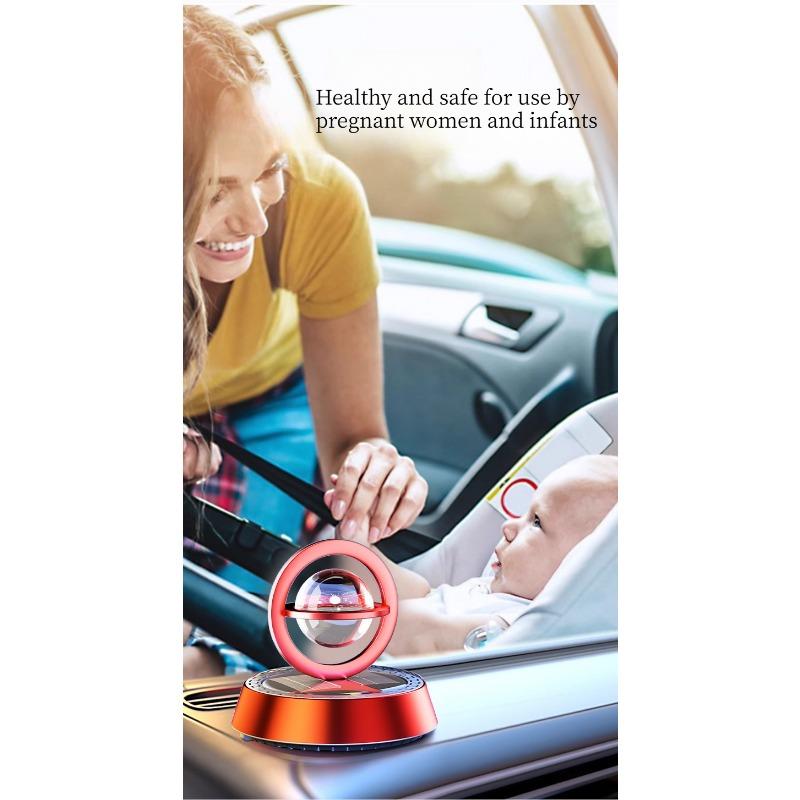 1PACK Creative Star Ring Solar Rotating Car Perfume Car Aromatherapy Suspension Ornament Car Decoration