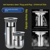 Floor Drain Core Anti-Odor Device, Bathroom Sewer Anti-Odor Gadget, Anti-Insect Silicone Cover, Stainless Steel Universal Inner Core