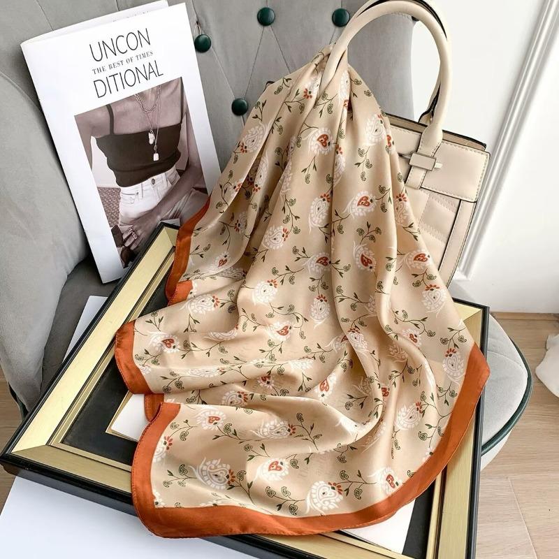 70 silk scarf square scarf high sense fashion versatile professional simulation silk small scarf versatile printed women's silk scarf