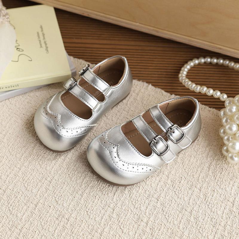 Anti-slip Shoes - New Style Girls' Retro Shoes with Soft Sole - Learning Step Single Shoes