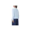 Calvin Klein Solid Color Badge Embroidered Crew Neck Long Sleeve Sweater Women Sweater Light-Blue J20J222987-CYR