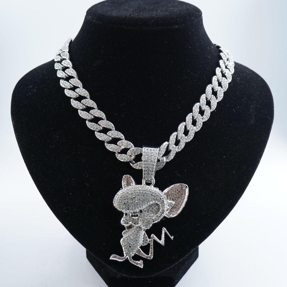 Hot Selling Cartoon Anime Jerry 3D Alloy Pendant Necklace In Europe and America, Fashionable and Versatile Men's Gift Jewelry