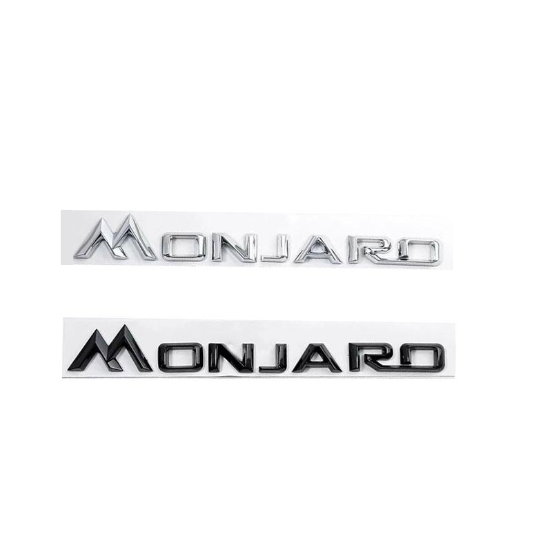 1Pc MONJARO Letter Badge Car Stickers for MONJARO Series Car Refit Monjaro Trunk Label Rear Boot Decals Emblem Car Accessories