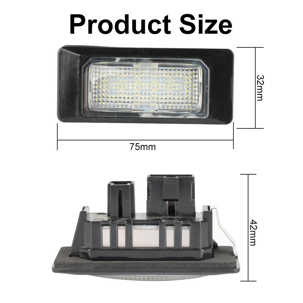2 piezas Luces LED para Matrícula de Coche Para A1 A6 C7 A7 TT para Volkswagen VW Golf 6 Passat B6 B7 Polo 4D Jetta MK6 Touran Touareg