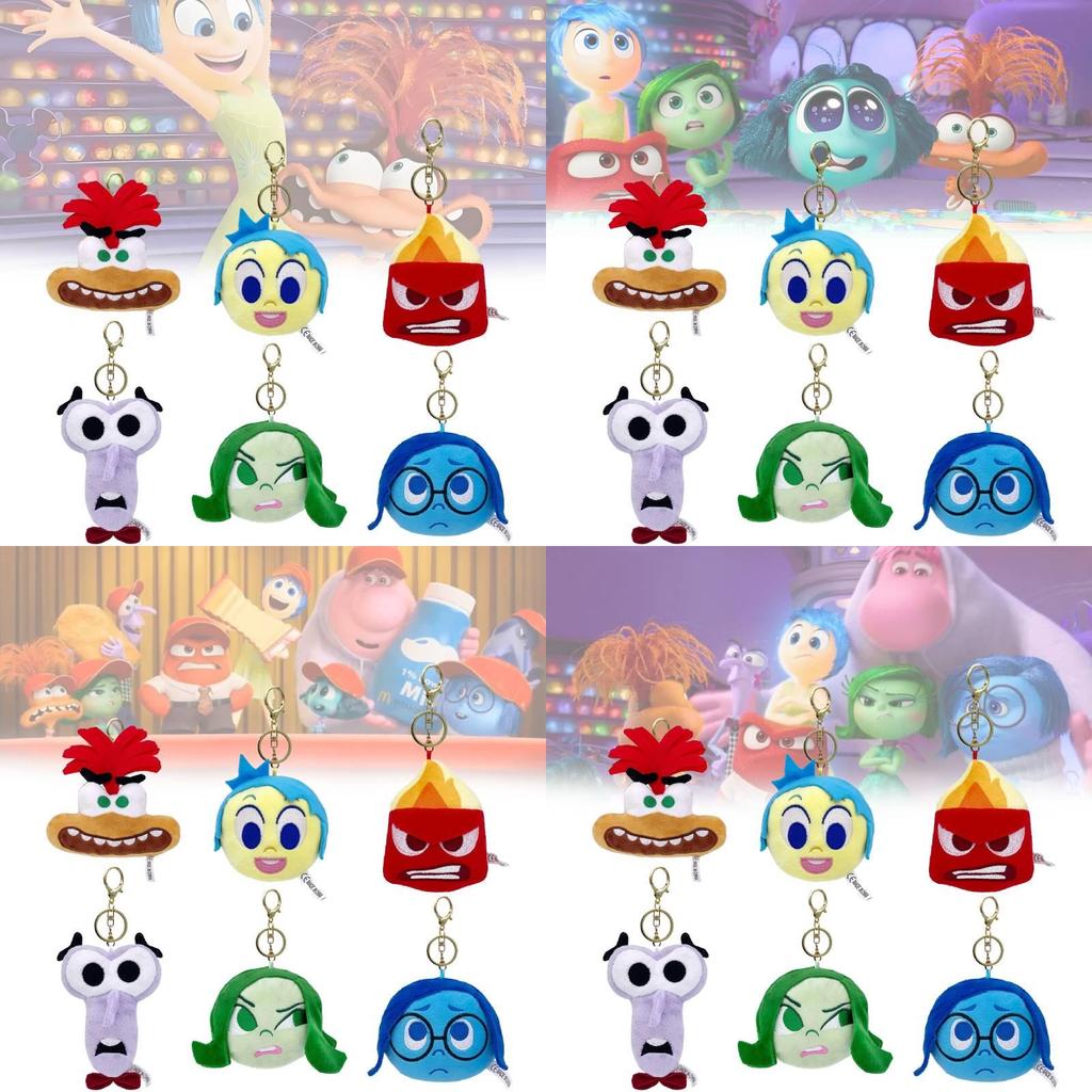 Adorable Inside Out 2 Plush Toys Premium Short Plush Material Cute Keychain Sizes