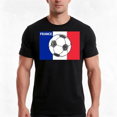 Football France Tshirt Summer Casual Cotton Tee Oversized Streetwear Tops Vintage Graphic Print Loose Fit Short Sleeve