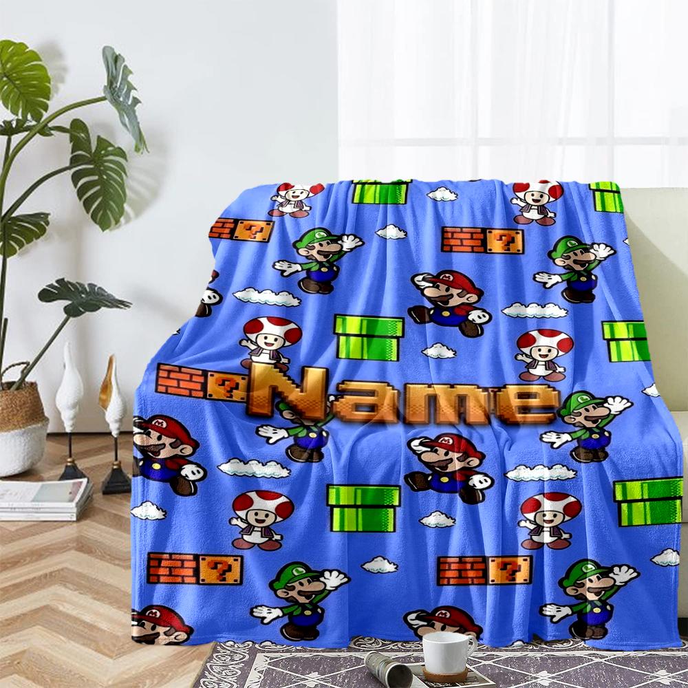 Custom Name Game Theme Printed Blanket - Perfect for Couch, Bed, Travel & Outdoor Use | Machine Washable, Cozy & Durable.