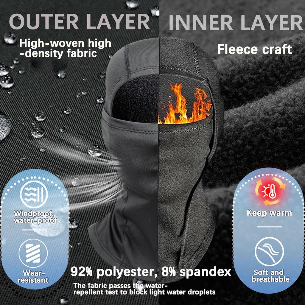 Kids Balaclava Ski Mask For Skiing Cycling, Cold Weather Neck Warmer Windproof Thermal Face Mask For Boys/Girls