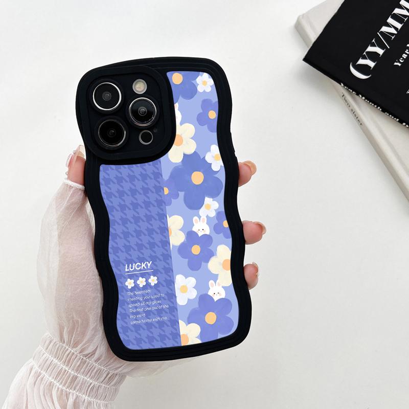 

Чехол для телефона в форме волны для Realme C55 C53 Redmi Note 12 Note 11 Pro Vivo V23e Y35 Y02 Samsung A53 A52 S23 Ultra IPhone Tecno Spark, мягкий силиконовый чехол Realme C53