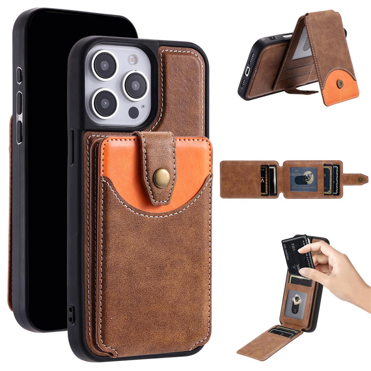 

Магнитный чехол-кошелек для iPhone 6-16 - Кошелек/Подставка/Беспроводная зарядка (6 цветов) iPhone 6 коричневый