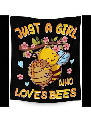 Bee Blanket Gifts  X Inches Adorable Throw For    Women  Soft Fuzzy Blankets For Couch Sofa  Bed