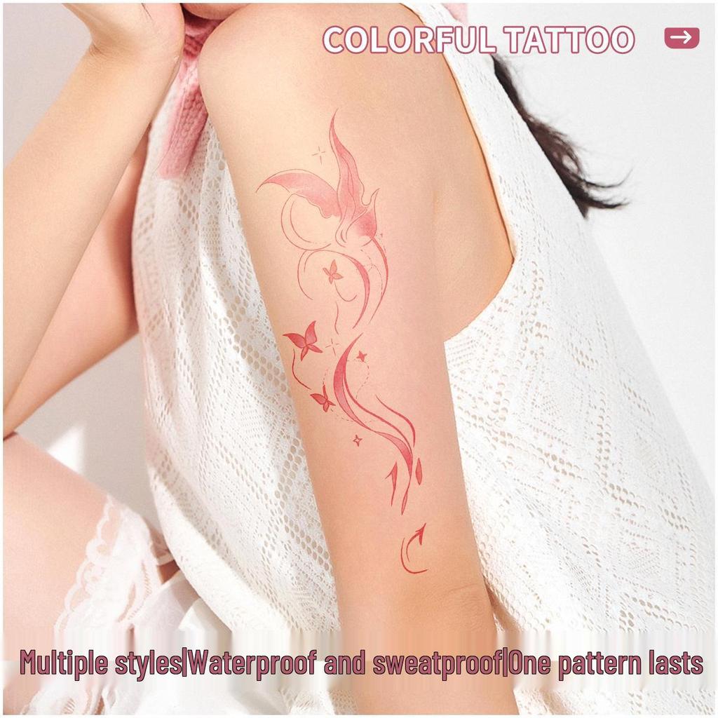 Colorful Butterfly Tattoo: Long-lasting, Waterproof, Semi-permanent Arm Art for a Fresh, Cool Look