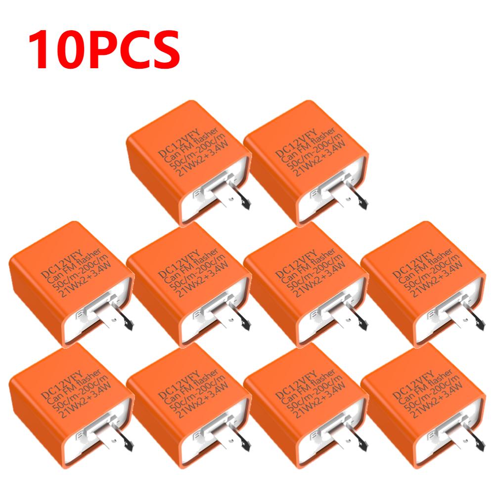 20-1pcs Fix Motorcycle Flasher High Power DV 12V Relay Adjustable Motorbike Flasher Multiple Protection LED Turn Indicator