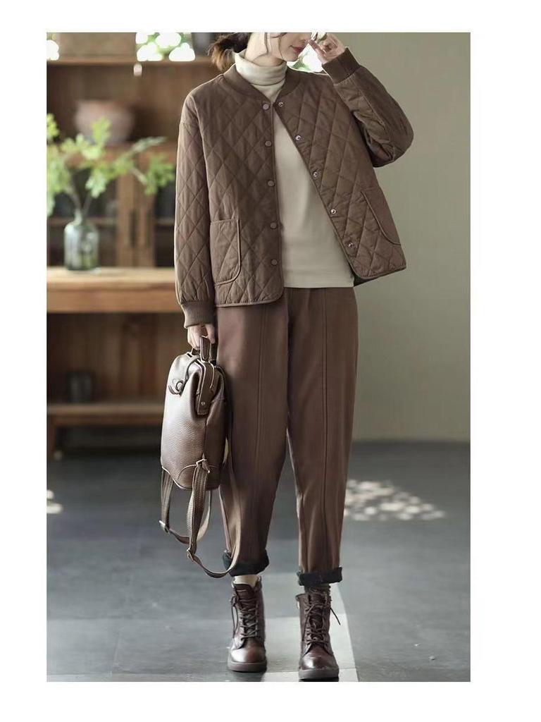 Leichte Argyle-Baumwolljacke im koreanischen Stil - Lässige, warme und vielseitige Herbst-/Winter-Oberbekleidung