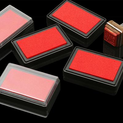 Fast Dry Craft Ink Pad Reusable Rectangular Solid Color Craft Finger Ink Pad for Office