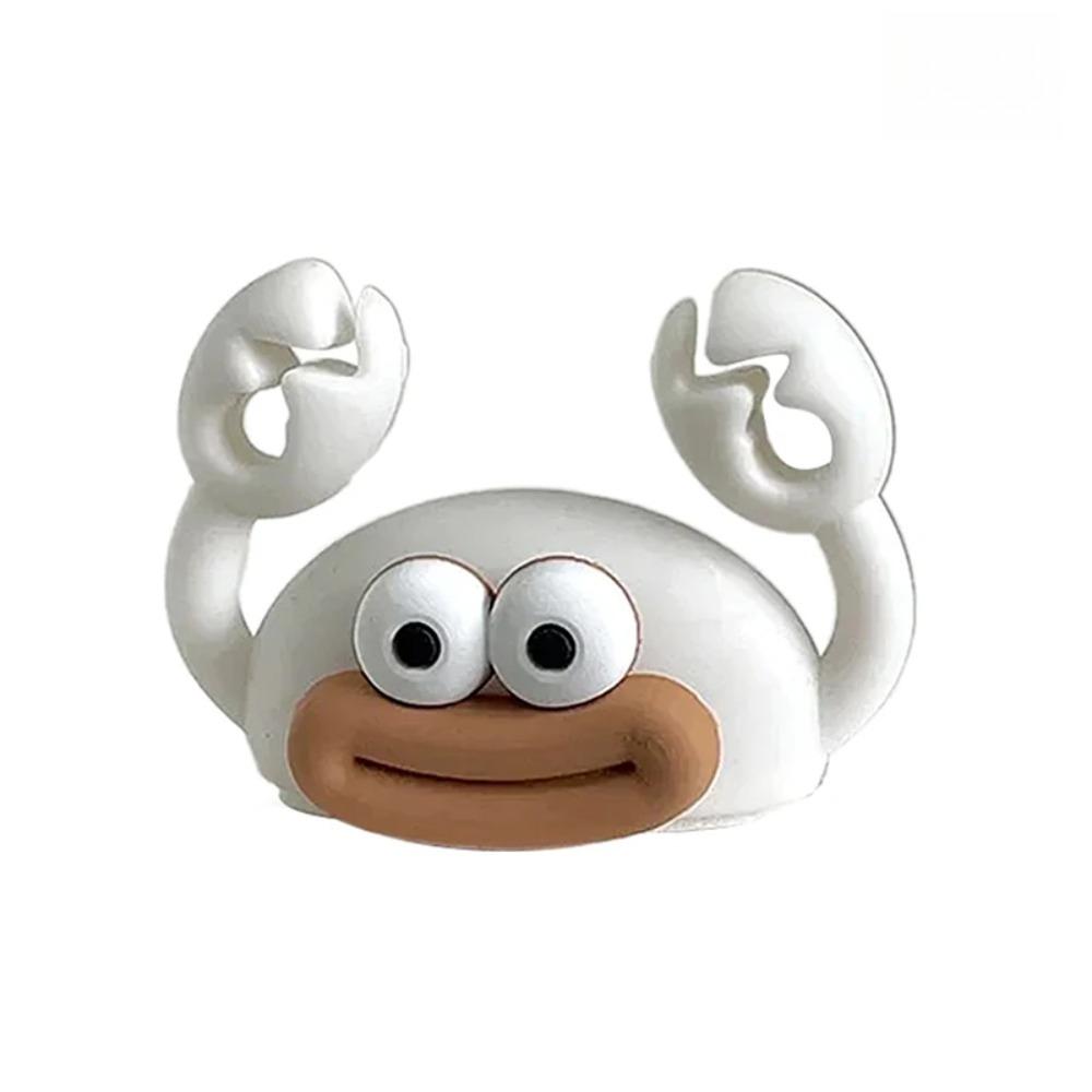 Silicone Self Adhesive Cartoon Crab Cable Clip Wire Holder Organizer for Desktop Data Cord Management Creative Stand Wire Puller