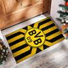 Borussia Dortmund Theme rug Soft Crystal Velvet Area Rug Non-Slip Floor Carpet for Living Room Bedroom Nursery