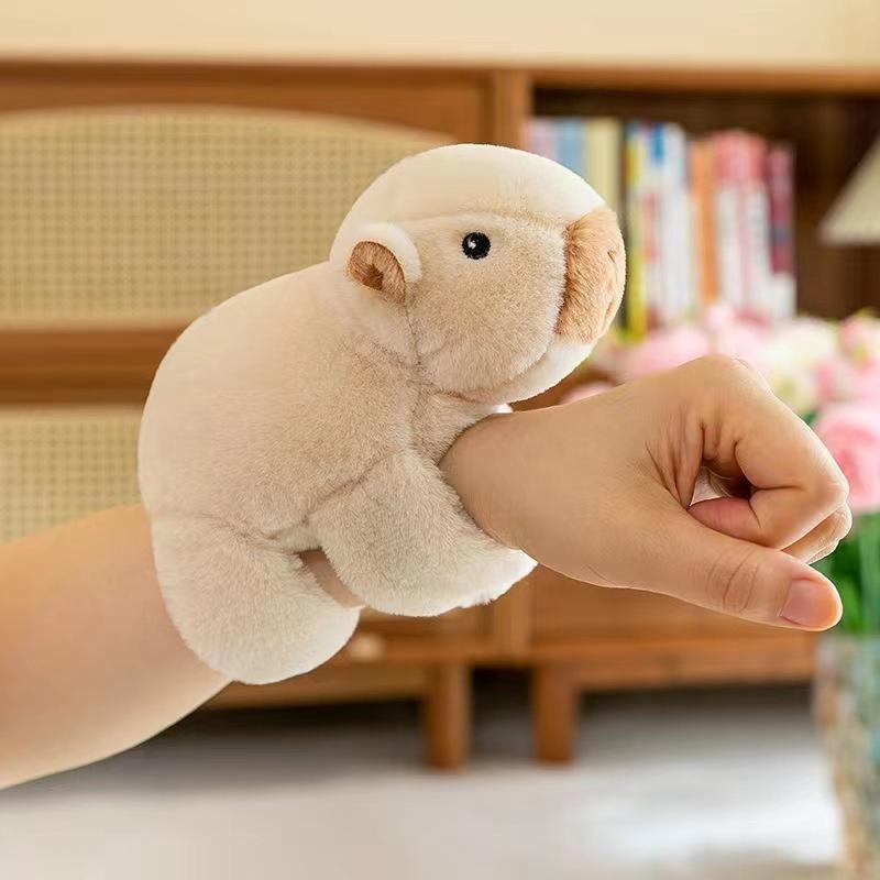 New Kapibala Plush Toy with Tail Simulation Dolphin Plush Bracelet, Animal Backpack Bracelet Gift for Children and Friends чистый