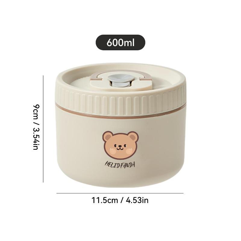 WORTHBUY милый медведь 304 термос из нержавеющей стали ланч-бокс для детей и взрослых портативная микроволновая печь Bento Box герметичный контейнер для еды бежевый 838₽