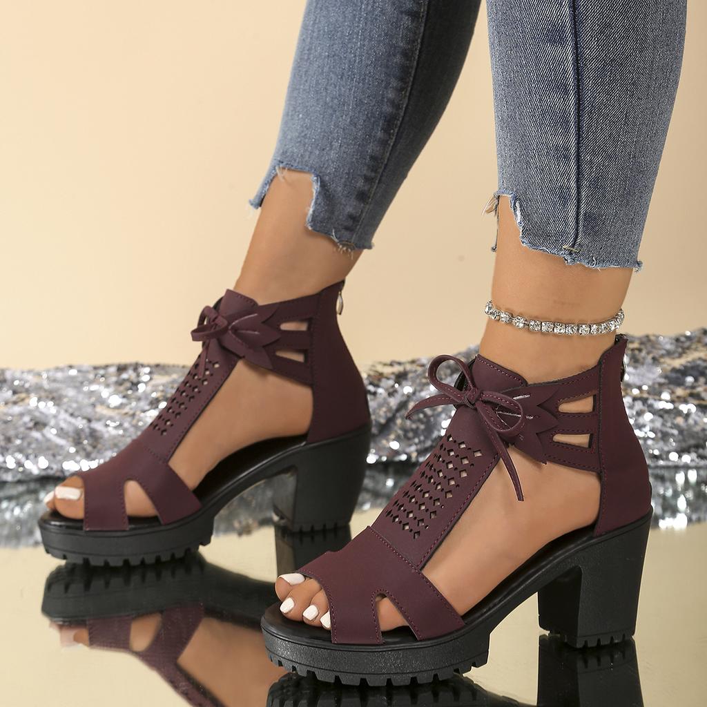 2026 Neue Sommer Damen Sandalen Fischmaul Keile Ausgeschnitten Anti-Rutsch Schuhe Damen Lässige Mode Offene Zehen Hohe Absätze Sandalen