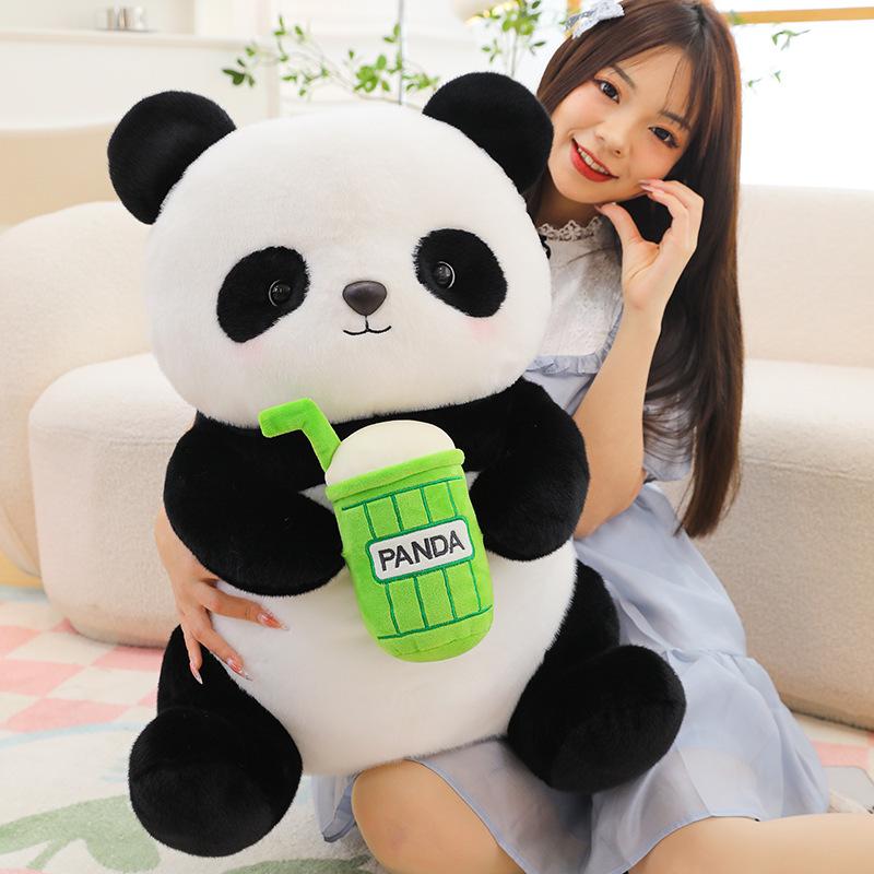 Entzückendes Panda Milchtee Plüschtier Kissen für Mädchen und Kinder