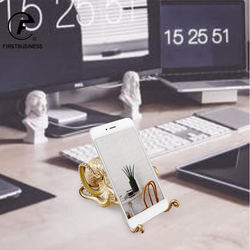 Metalowe Figurki Ośmiornicy Mątwy Statua Stojak na Biurko na Telefon Uchwyt na Długopisy Okulary Ozdoby Samochodowe Dekoracja Wystrój Domu