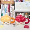 High Value Hat Mug Ins Cute Ceramic Water Cup with Lid Girl Couple Coffee Birthday Present