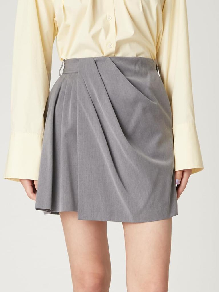 Drapierter Mini-Wickelrock FWFS255054GRY0