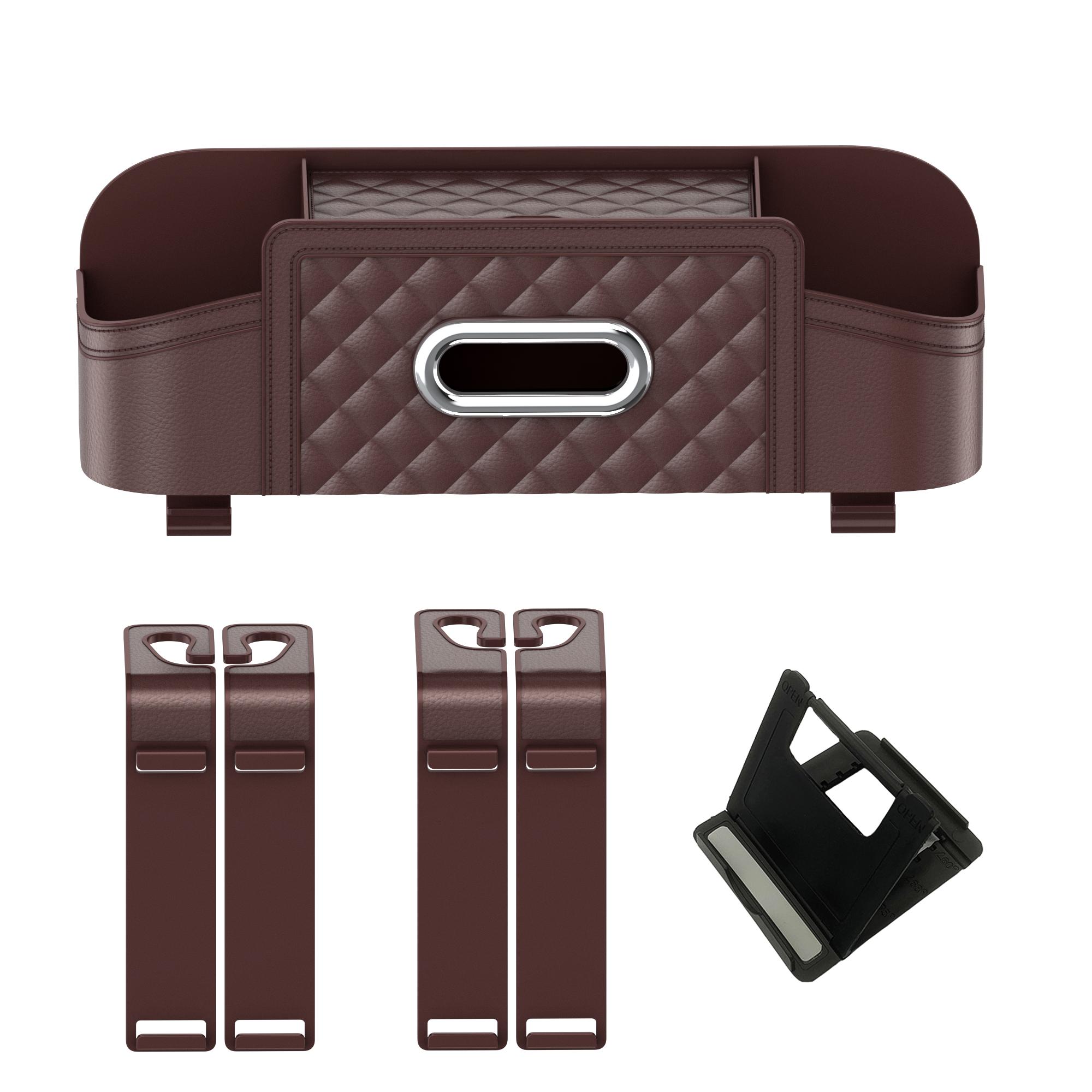 

Органайзер на спинку сиденья автомобиля, подвесная сумка, многофункциональный ящик для хранения, органайзер на спинку сиденья автомобиля, товары для украшения салона автомобиля коричневый