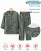 Mother's Day Summer Mid-Sleeve Set for Grandma – Casual Two-Piece Outfit for Middle-Aged and Elderly Women