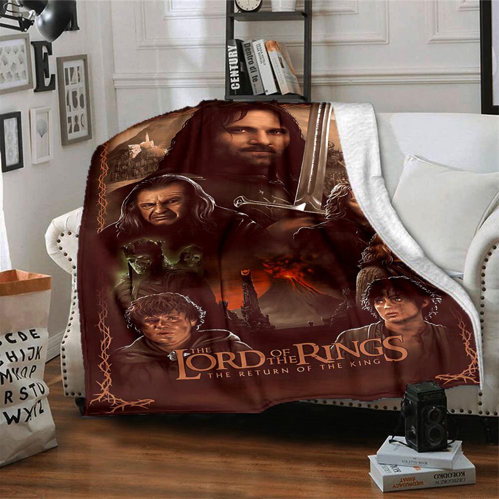 1pc Lord Return Blanket Lightweight Flannel Throw for Sofa Bed Travel Camping Livingroom Office Couch Chair 1132KK