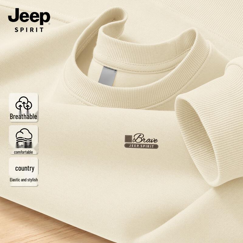 JEEP SPIRIT Men's 2026 Spring Round Neck Sweatshirt